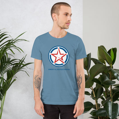 Liberty & Justice for All Star Shield- Unisex t-shirt