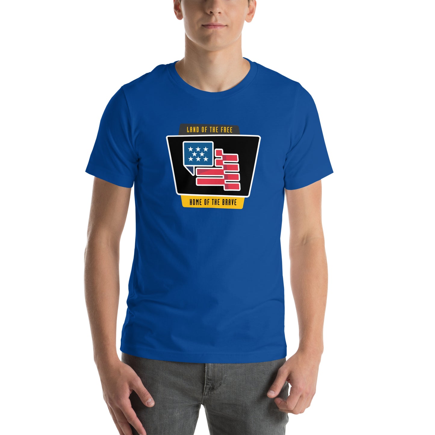 Land of the FREE, Home of the BRAVE- Unisex t-shirt