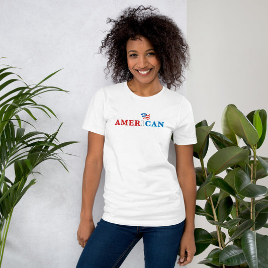 Amer-I-Can Red, White & Blue- Unisex t-shirt