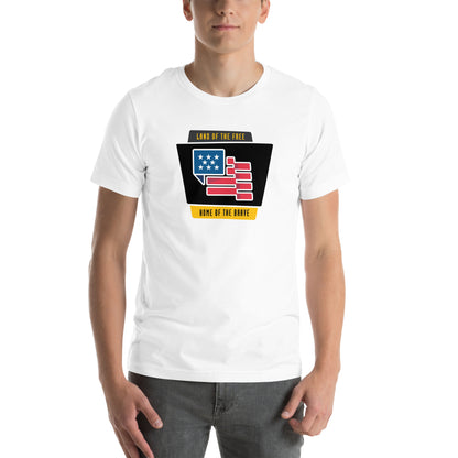 Land of the FREE, Home of the BRAVE- Unisex t-shirt