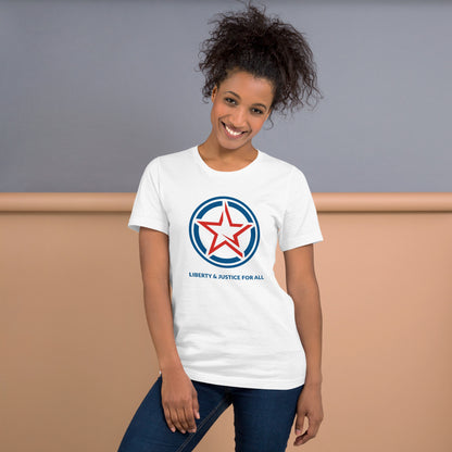 Liberty & Justice for All Star Shield- Unisex t-shirt