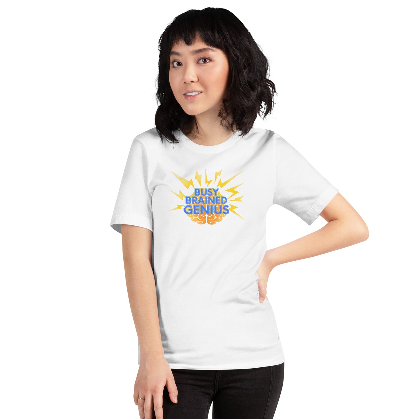 Busy Brained Genius Blue- Unisex t-shirt