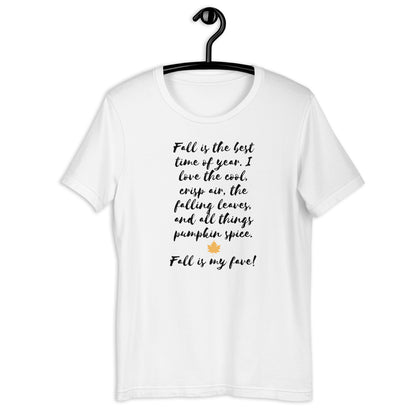 Fall Is The Best- Handwritten- Unisex t-shirt