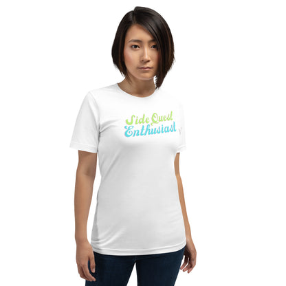 Side-Quest Enthusiast Retro- Lime & Aqua - Unisex t-shirt