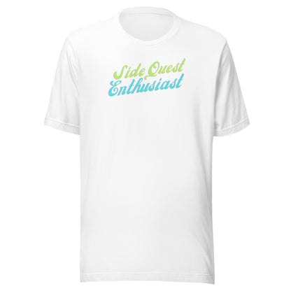 Side-Quest Enthusiast Retro- Lime & Aqua - Unisex t-shirt