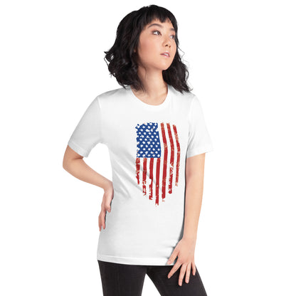 Old Glory Tattered US Flag- Unisex t-shirt