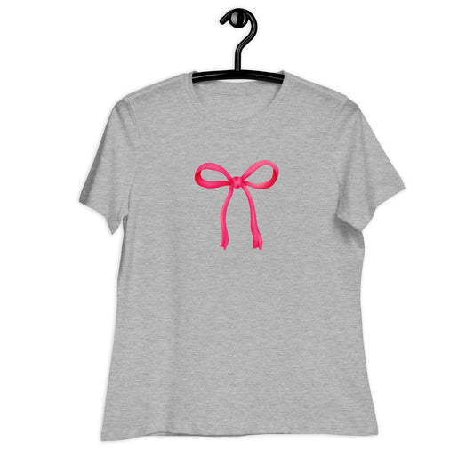 Magenta Bow - Women's Relaxed T-Shirt