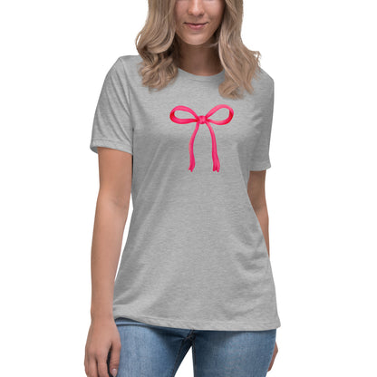 Magenta Bow - Women's Relaxed T-Shirt