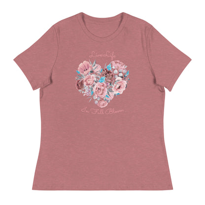 Full Bloom Heart - Women's Relaxed T-Shirt