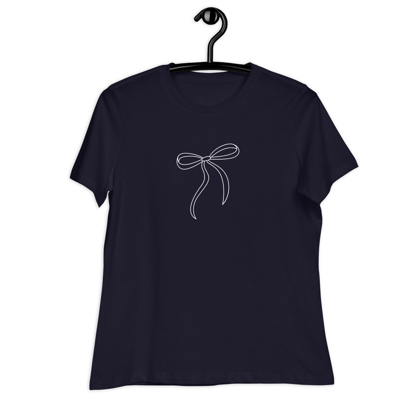 White Dainty Bow - Women's Relaxed T-Shirt