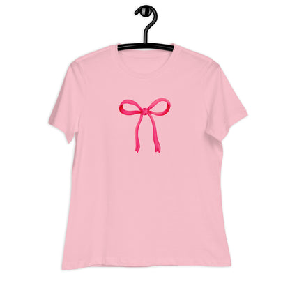 Magenta Bow - Women's Relaxed T-Shirt