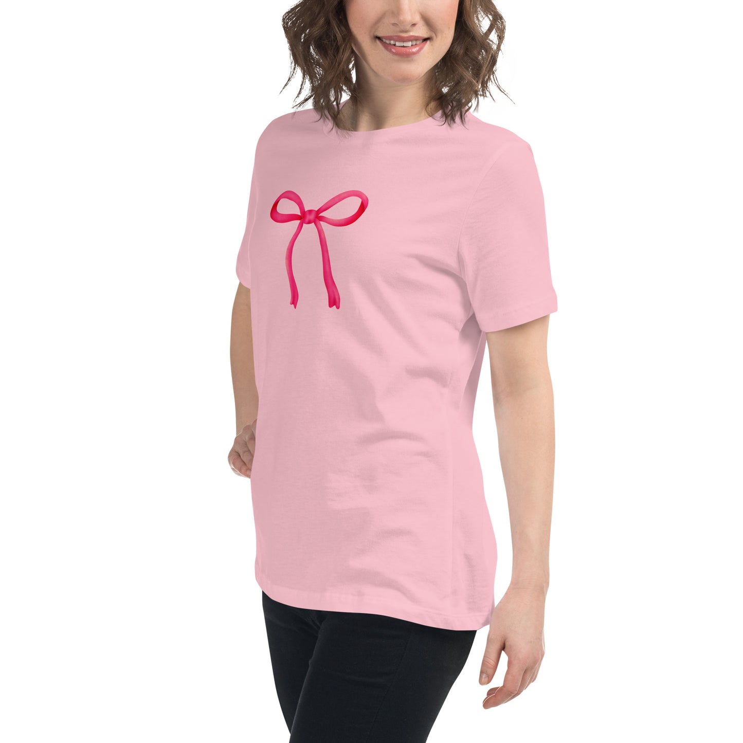 Magenta Bow - Women's Relaxed T-Shirt