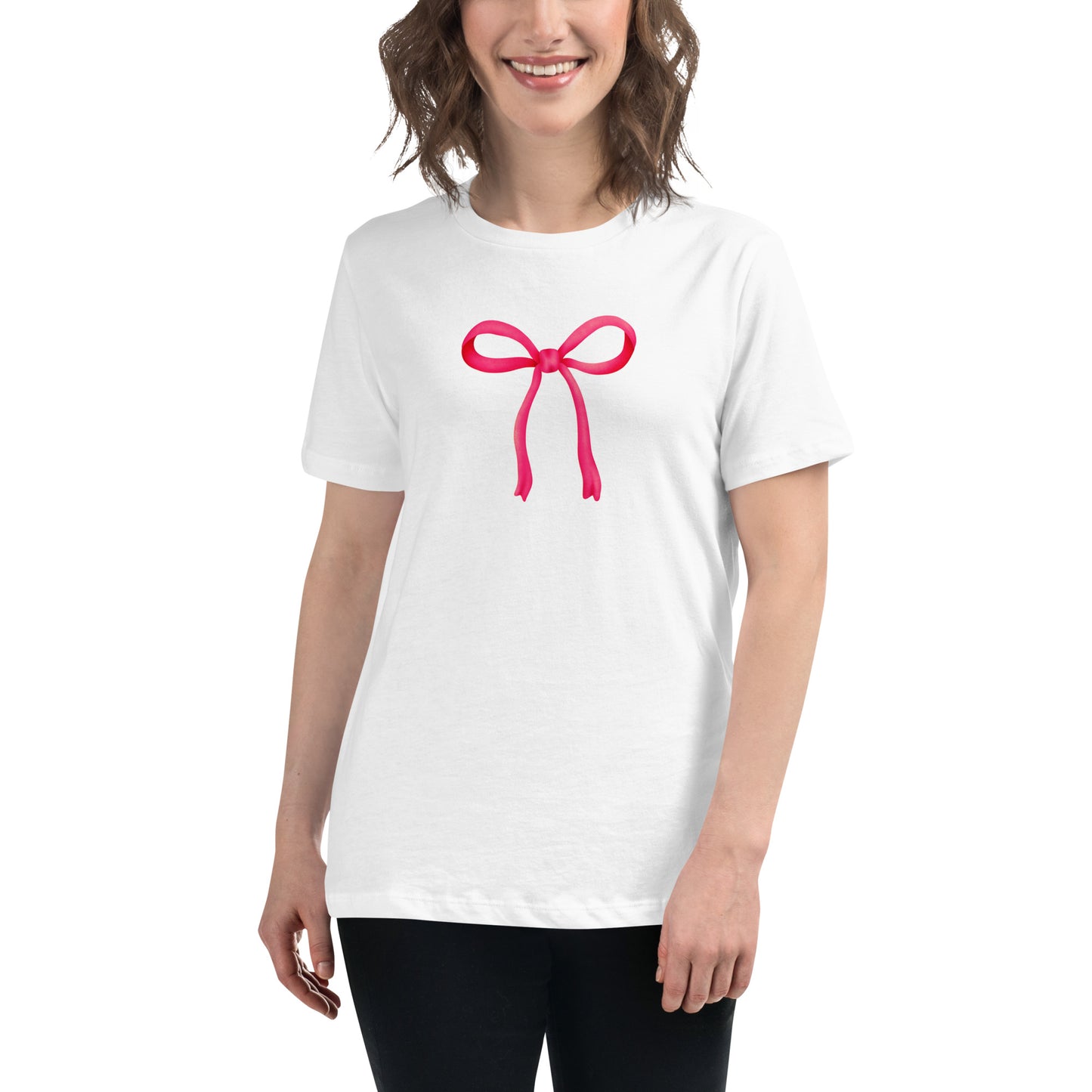 Magenta Bow - Women's Relaxed T-Shirt