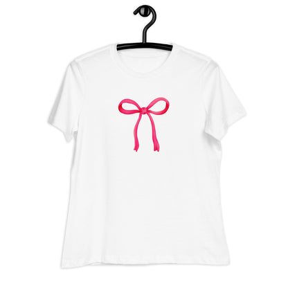 Magenta Bow - Women's Relaxed T-Shirt