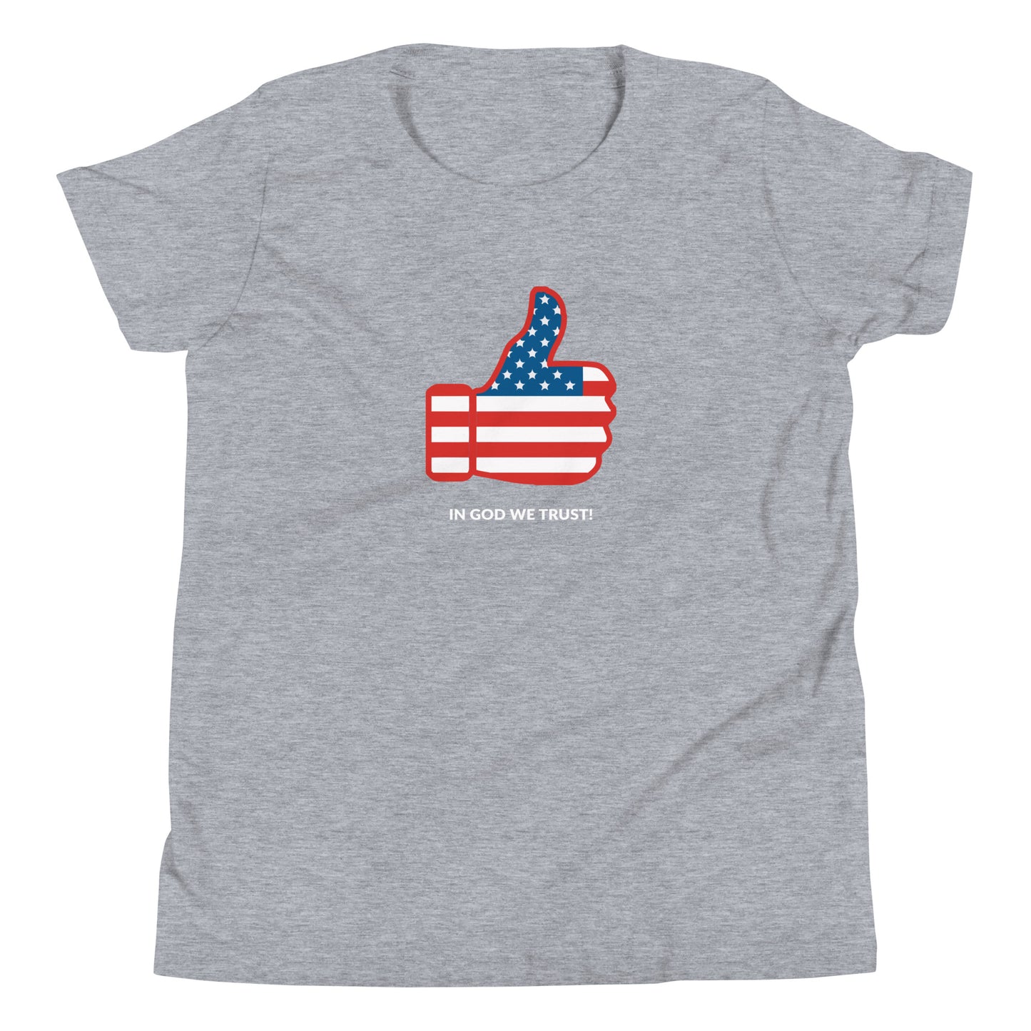 In God We Trust Thumbs Up- Youth Short Sleeve T-Shirt