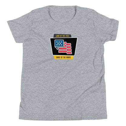 Land of the Free, Home of the Brave- Youth Short Sleeve T-Shirt