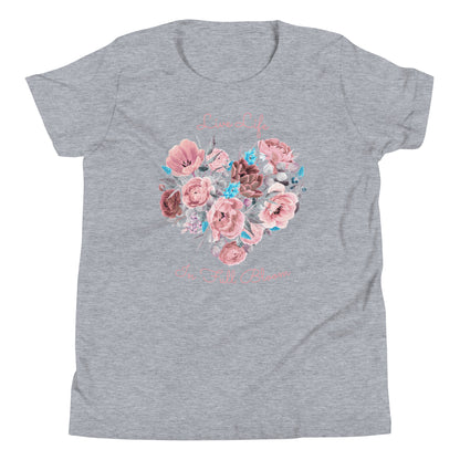 Full Bloom Heart - Youth Short Sleeve T-Shirt