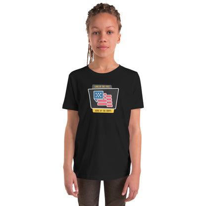 Land of the Free, Home of the Brave- Youth Short Sleeve T-Shirt