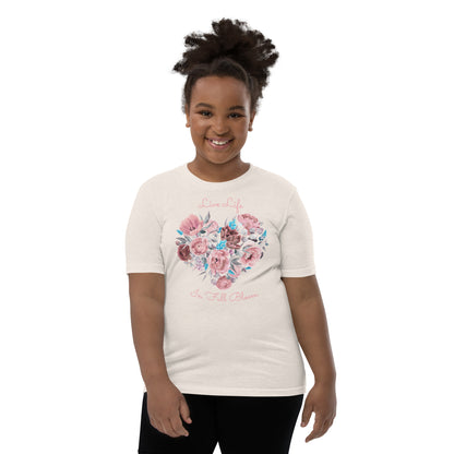 Full Bloom Heart - Youth Short Sleeve T-Shirt