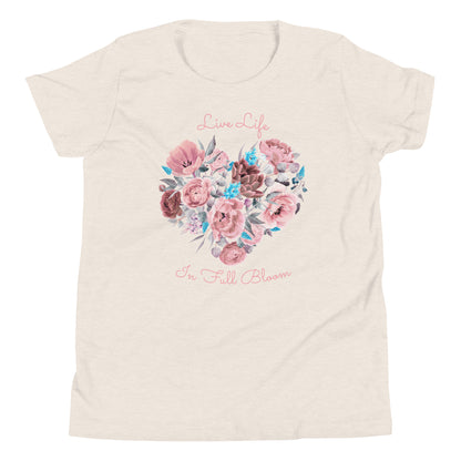 Full Bloom Heart - Youth Short Sleeve T-Shirt