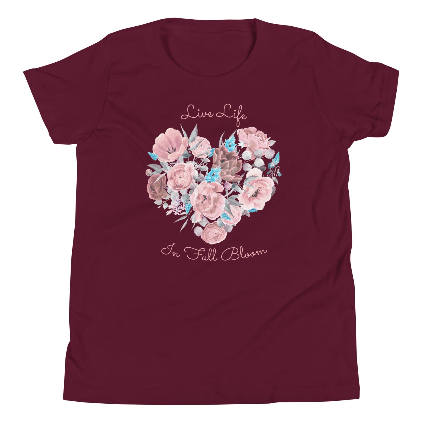 Full Bloom Heart - Youth Short Sleeve T-Shirt