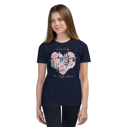 Full Bloom Heart - Youth Short Sleeve T-Shirt