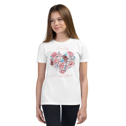 Full Bloom Heart - Youth Short Sleeve T-Shirt